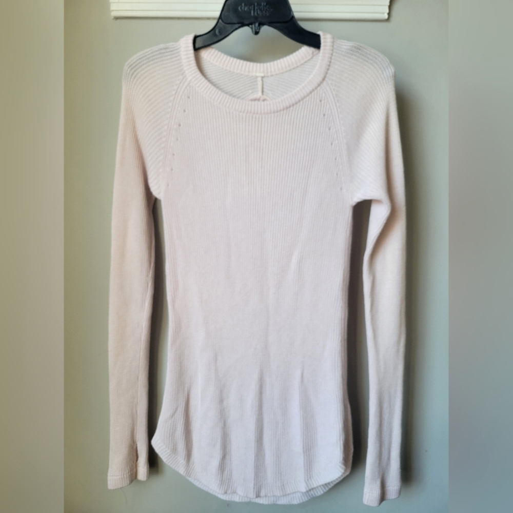Lululemon Cabin Yogi Long Sleeve Pullover Sweater Size 4 Neutral Blush